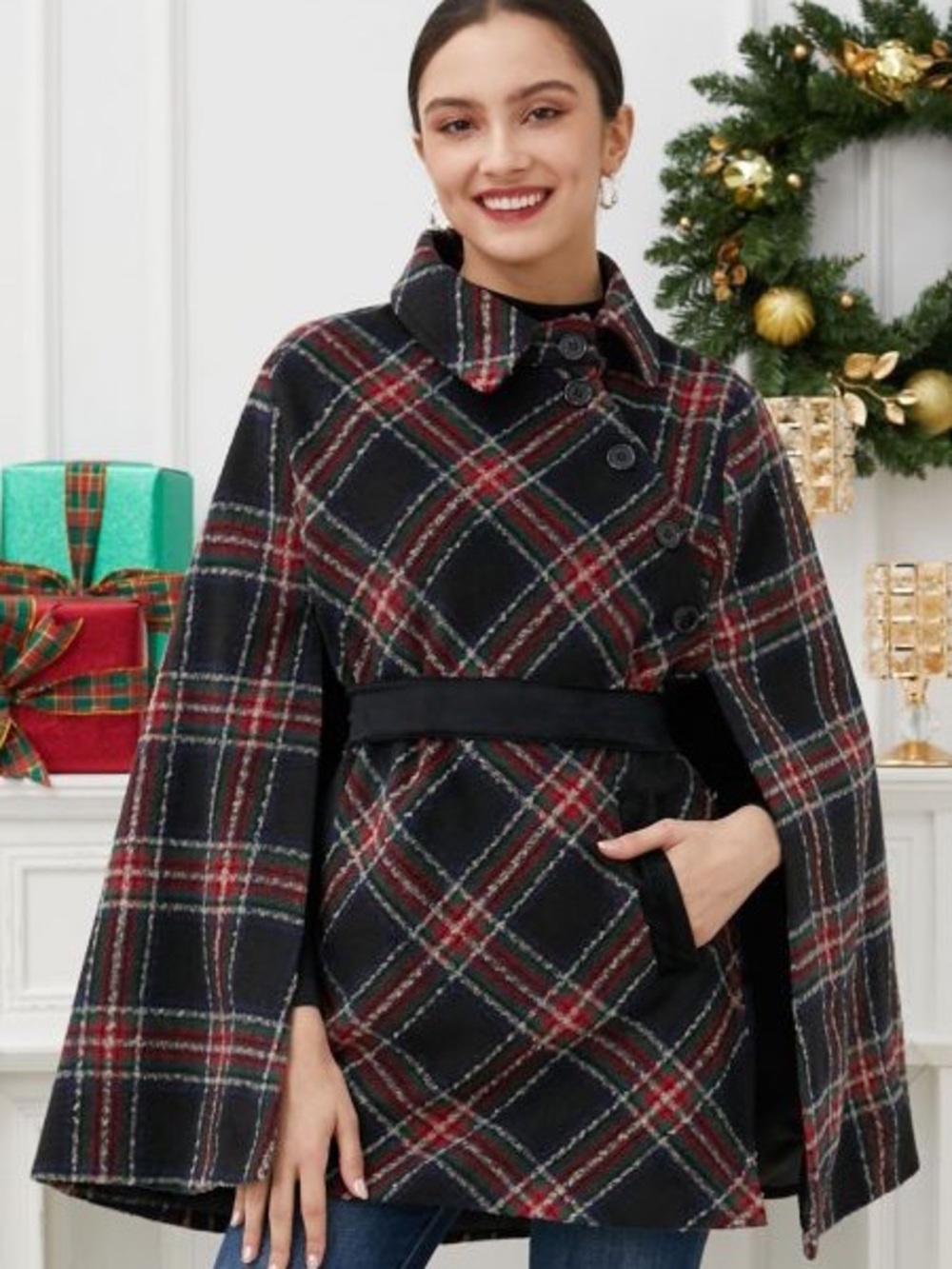 Tartan Cape Coat